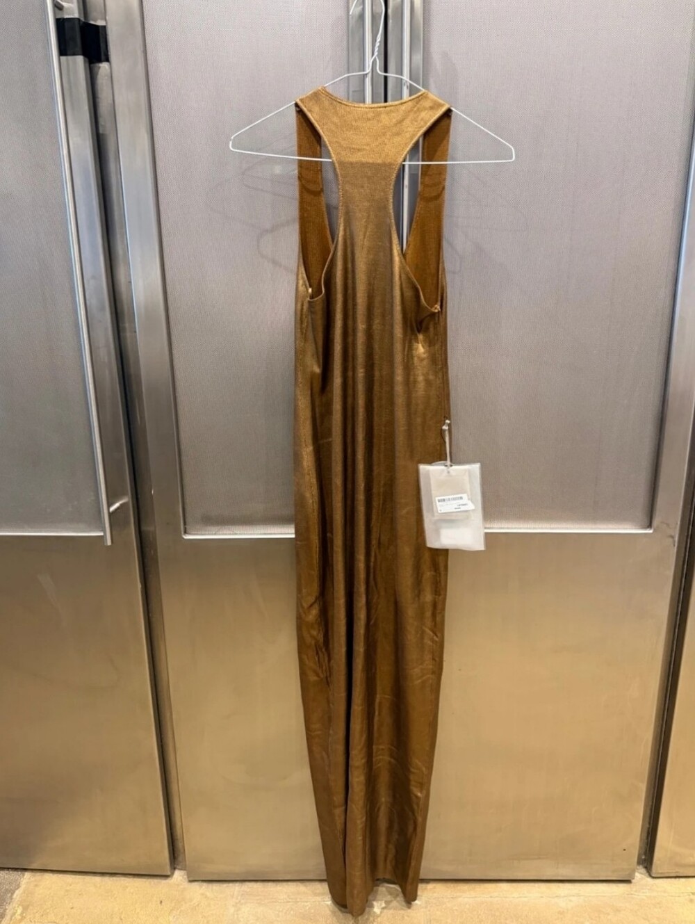 TOM FORD Glossy Racerback Midi Dress In Bronze Sm NWT - Picture 7 of 12